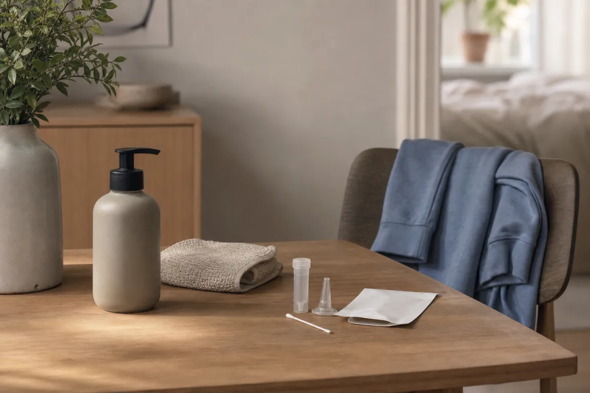 Illustration av att vila och förbereda sig lugnt inför blodprovtagning