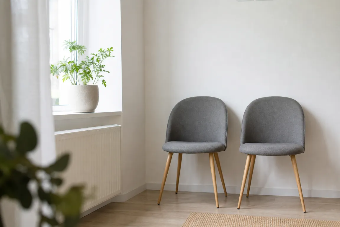 Illustration av en person som väljer provtagningsställe för blodprov på en karta