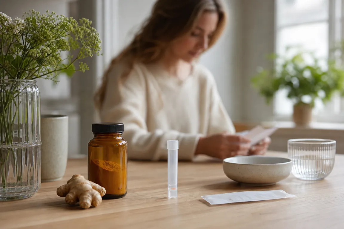 CRP-test som visar en pågående inflammation i blodet